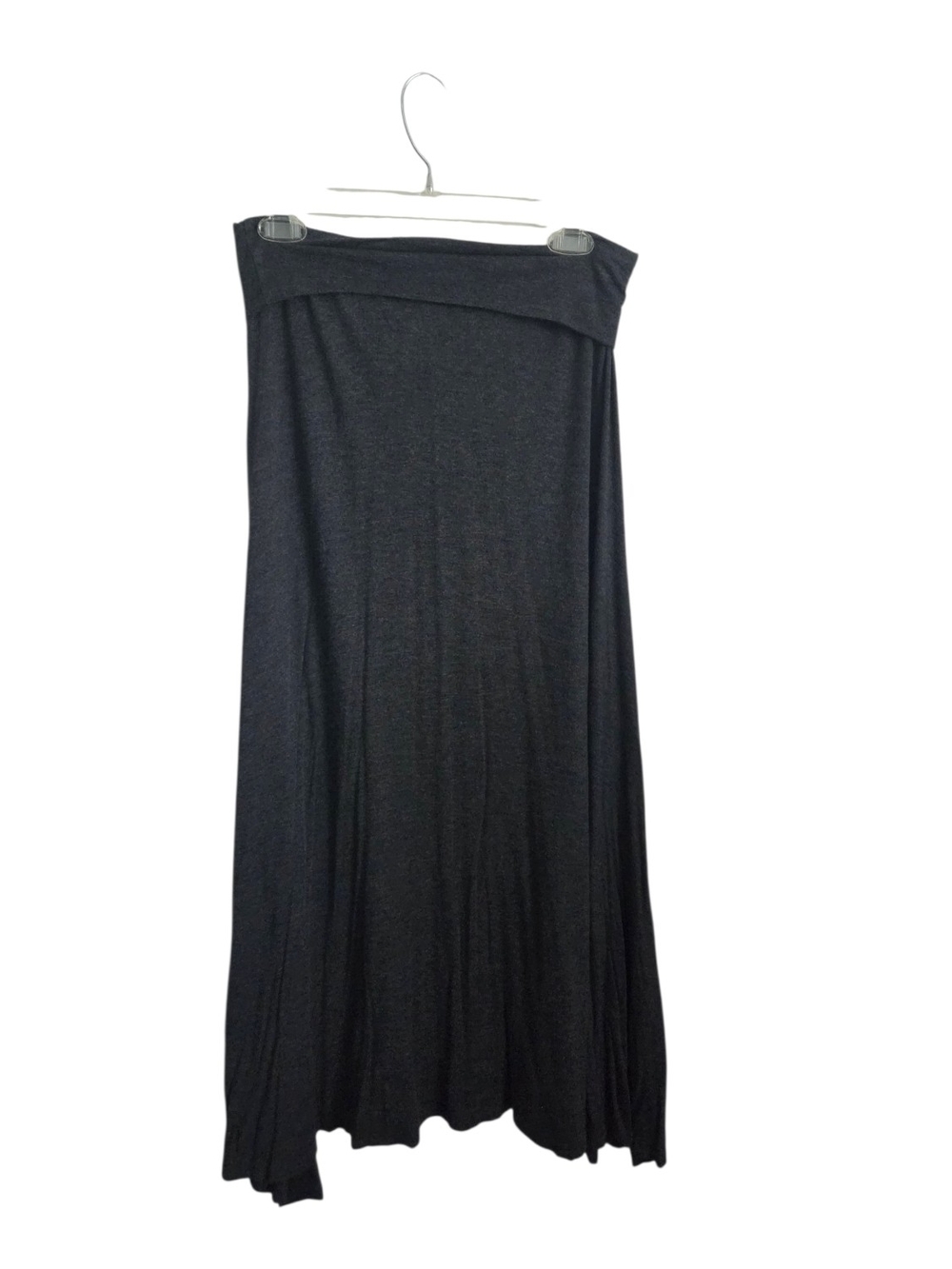 love J Grey Maxi Skirt with Fold-Over Waistband